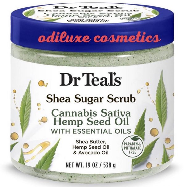 Dr Teal’s Hemp Seed Oil Shea Sugar Body Scrub – 19oz / 538g (US)