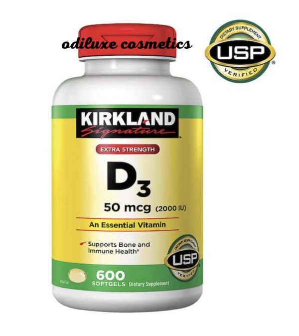 Kirkland Signature Extra Strength D3 50 mcg., 600 Softgels (US)