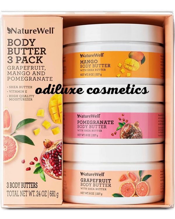 Nature Well Body Butter, Grapefruit, Mango, Pomegranate, 3 Pack (US)