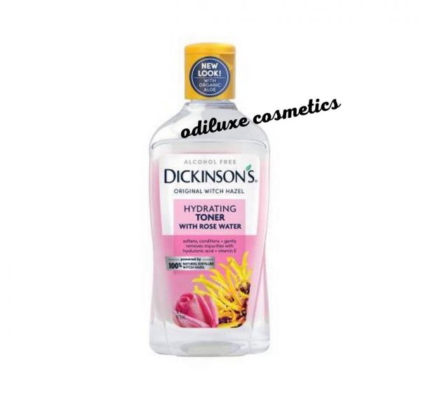 Dickinson’s Enhanced Witch Hazel with Rosewater Alcohol-Free 98% Natural Formula Hydrating Toner – 16 fl oz / 473ml (US)