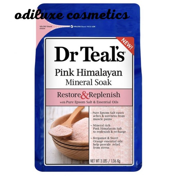 Dr Teal’s Restore & Replenish Pink Himalayan Mineral Salt – 3lb (US)