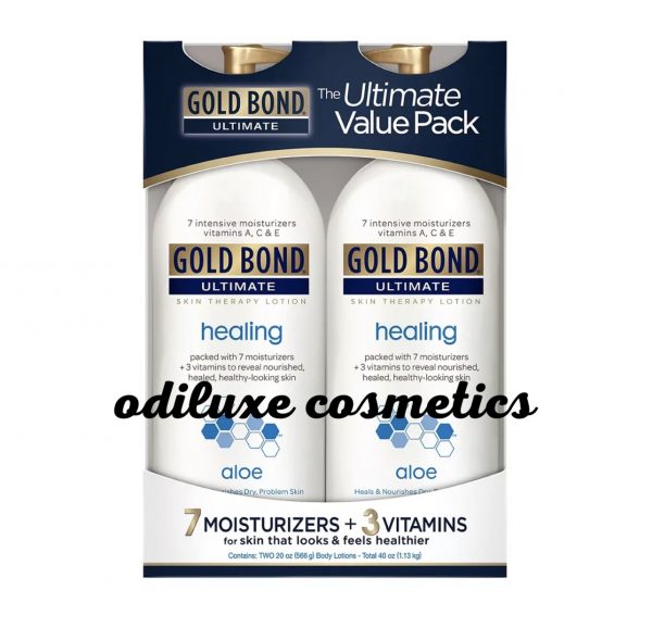 Gold Bond Ultimate Healing Skin Therapy Lotion with Aloe, 20 fl oz each 2 pk. (US)