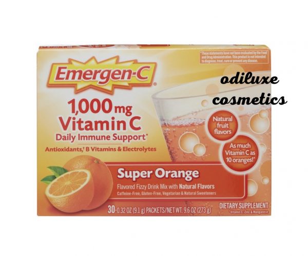 Emergen-C 1000Mg Vitamin C Powder for Immune Support Super Orange – 30 Sachets (US)