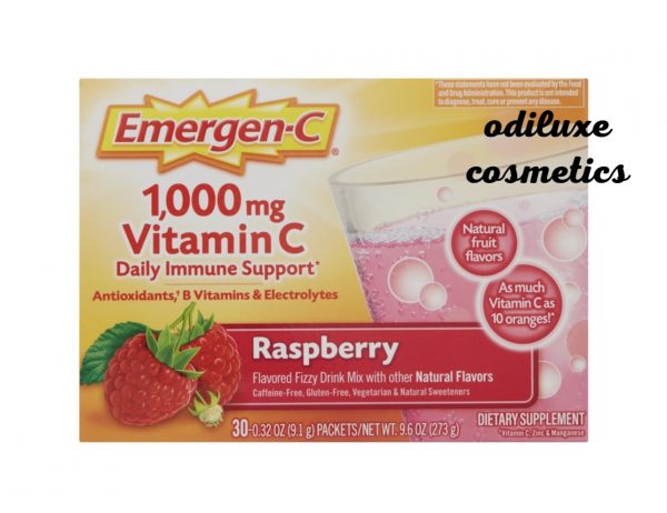 Emergen-C Daily Immune Support Vitamin C Supplement Powder, Raspberry, 30 Sachets (US)