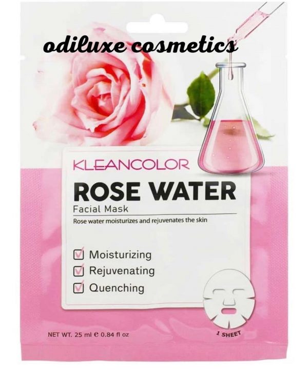 Kleancolor Facial Mask Rose Water, Collagen, Vitamin C & Tea Tree Oil (US)