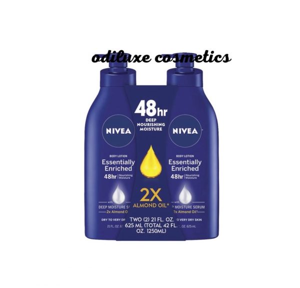 NIVEA Essentially Enriched Lotion, 2 pk. 21 oz. / 625ml each (US)