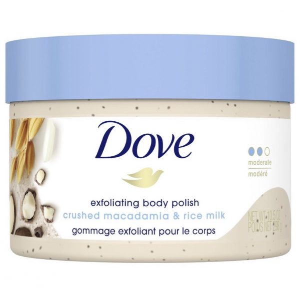 Dove Beauty Crushed Macadamia & Rice Milk Exfoliating Body Polish Scrub – 10.5oz (US)