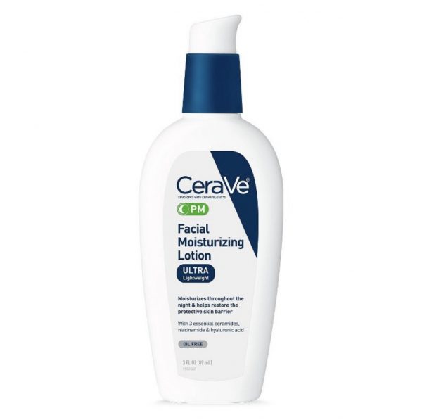 CeraVe Face Moisturizer, PM Facial Moisturizing Lotion, Night Cream for Normal to Oily Skin 3 fl oz (US)