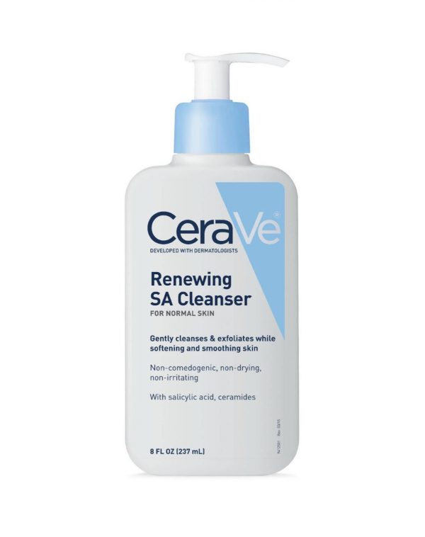 CeraVe Face Renewing SA Cleanser, Salicylic Acid Cleanser – 8 fl oz (US)