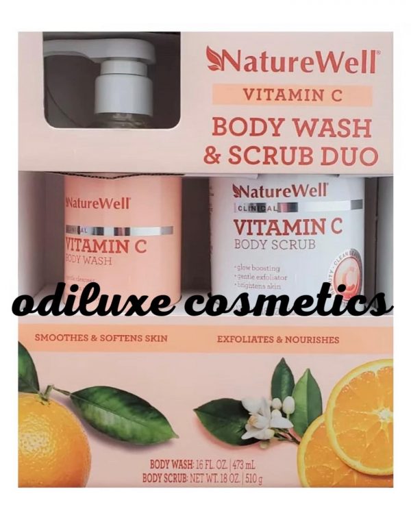 NatureWell Vitamin C Brightening Body Wash & Body Scrub Duo (US)