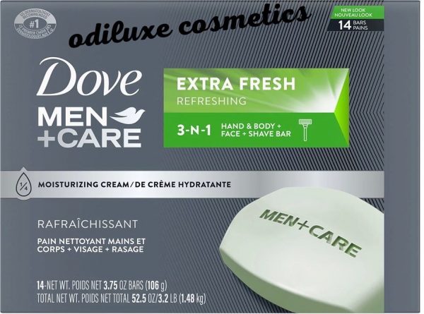 Dove Men+Care Body and Face Bar Soap, Extra Fresh 3.75 oz., 14 Bars pk (US)