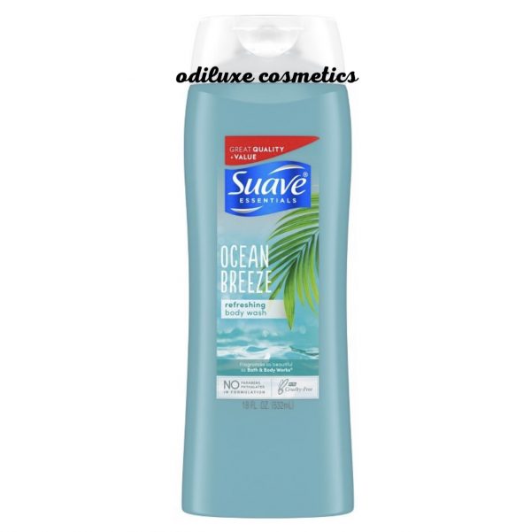 Suave Essentials Ocean Breeze Refreshing Body Wash Soap for All Skin Types – 15 fl oz / 443ml (US)