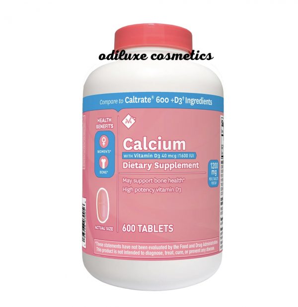 Member’s Mark 600mg Calcium + D3 Dietary Supplement 600 ct. (US)