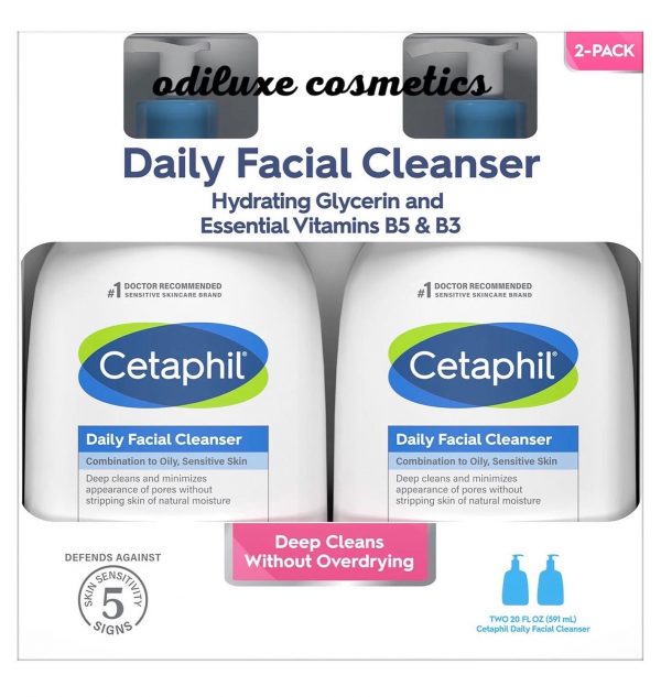 Cetaphil Daily Facial Cleanser 20 oz., 591ml each 2 pk. (US)