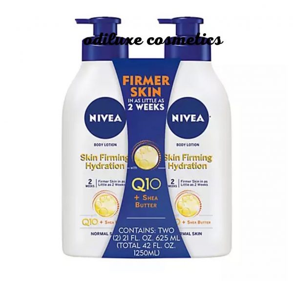 NIVEA Skin Firming Hydration Body Lotion Q10, 2 pk./21 fl. oz. / 625ml each (US)