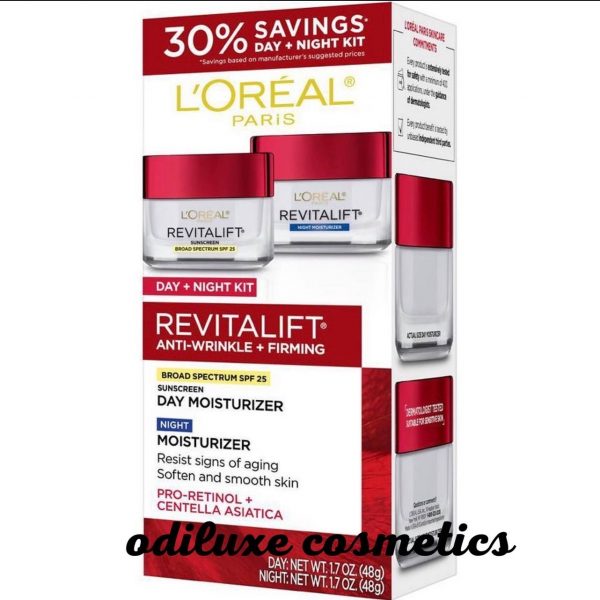 L’Oreal Paris Revitalift Anti-Wrinkle Skincare Kit – 3.4 fl oz/ 48g each 2 pk (US)