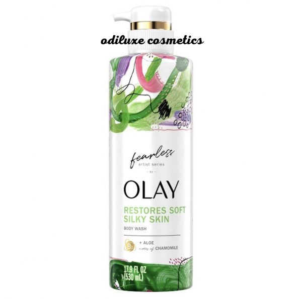 Olay Fearless Artist Series Silky Skin Body Wash with Aloe & Notes of Chamomile – 17.9 fl oz / 530ml (US)