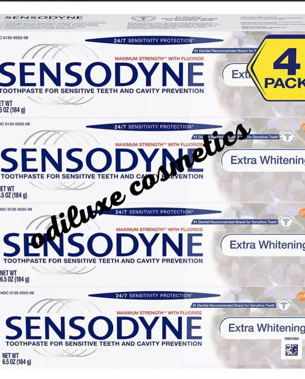 Sensodyne Extra Whitening Fluoride Toothpaste for Sensitive Teeth, 4 ct. (US)