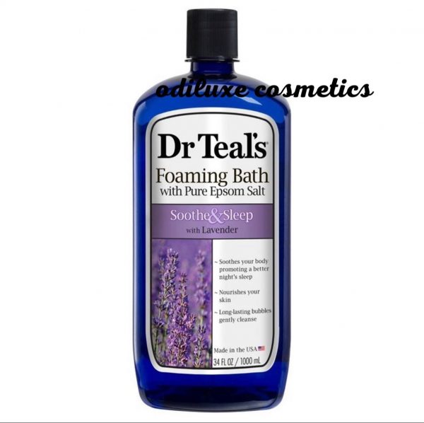 Dr Teal’s Soothe & Sleep Lavender Foaming Bubble Bath – 34 fl oz / 1000ml (US)