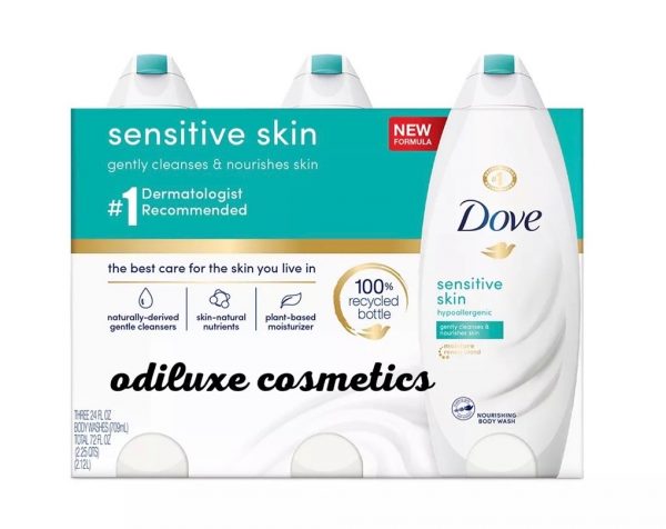 Dove Sensitive Skin Body Wash, 3 pk./24 oz. / 709ml each (US)