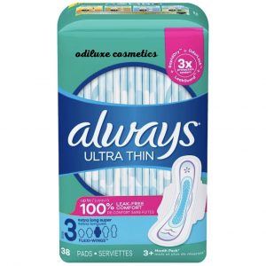 Always Anti-Bunch Xtra Protection Daily Liners, Long, Unscented 50 Pads (US)