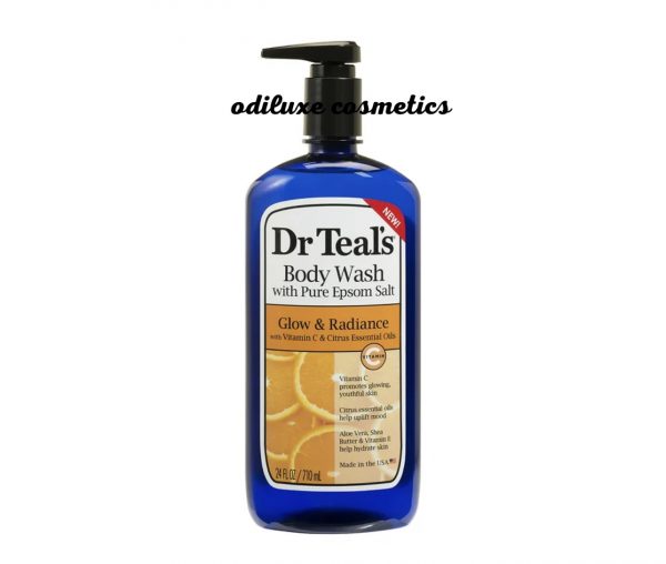 Dr Teal’s Body Wash with Pure Epsom Salt, Glow & Radiance with Vitamin C & Citrus, 24 fl oz / 710ml (US)