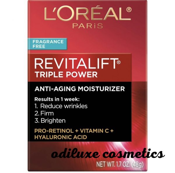 L’Oreal Paris Revitalift Triple Power Fragrance Free Anti-Aging Face Moisturizer – 1.7oz / 48g (US)