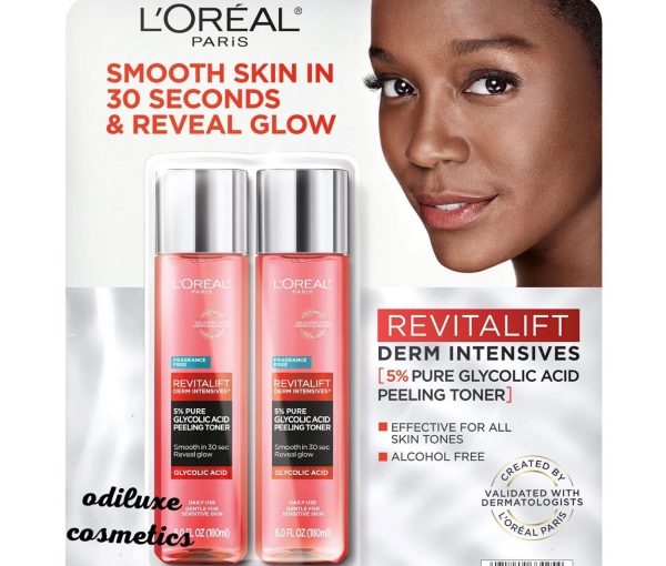 L’Oréal Revitalift 5% Glycolic Acid Peeling Exfoliating Toner 6.0 fl oz / 180ml pk of 2 (US)