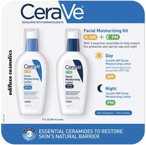 CeraVe Facial Moisturizing Kit, AM & PM 3 fl. oz. (US)