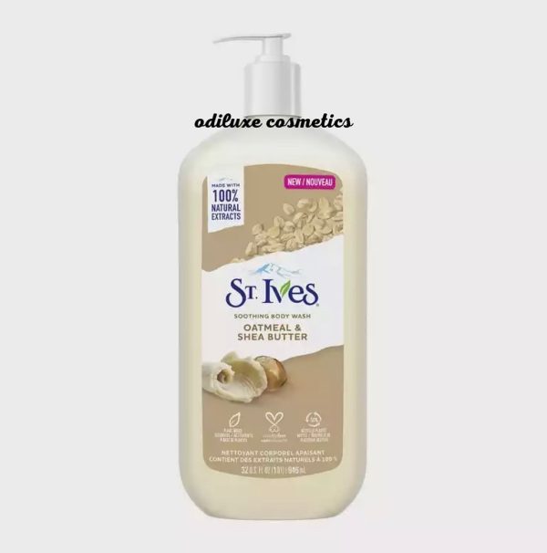 St. Ives Soothing Body Wash with Pump Oatmeal & Shea Butter, 32 oz / 946ml (US)