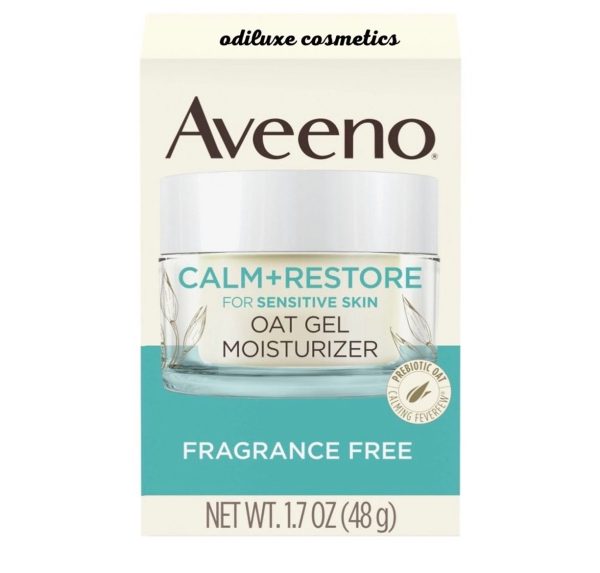 Aveeno Calm + Restore Oat Gel Face Moisturizer for Sensitive Skin, Face Cream, 1.7 oz (US)