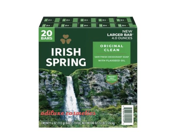 Irish Spring Original Clean Bar Soap for Men, 4 Ounce Pack of 20 (US)