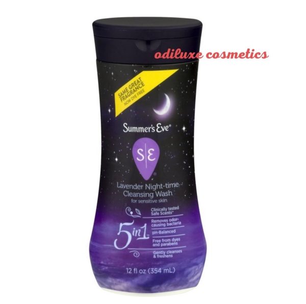 Summer’s Eve Lavender Night-time Feminine Wash, Removes Odor, pH Balanced, 12 fl oz (US)