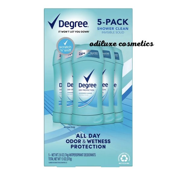 Degree Women’s Shower Clean Dry Protection Deodorant, 5-in-1 pk. (US)