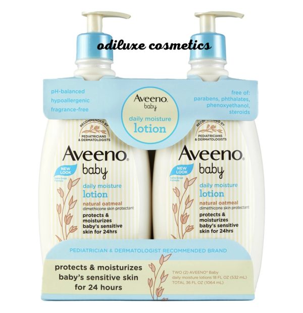 Aveeno Baby Daily Moisture Lotion, 24hr Protection 18 fl. oz., 2-in-1 pk. (US)