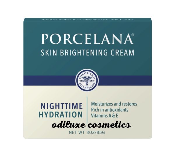 Porcelana Skin Lightening Cream Nighttime Hydration Moisturizer, 3 oz (US)