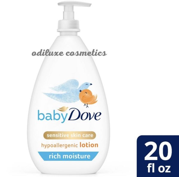 Baby Dove Rich Moisture Sensitive Skin Hypoallergenic Lotion – 20 fl oz / 591m (US)