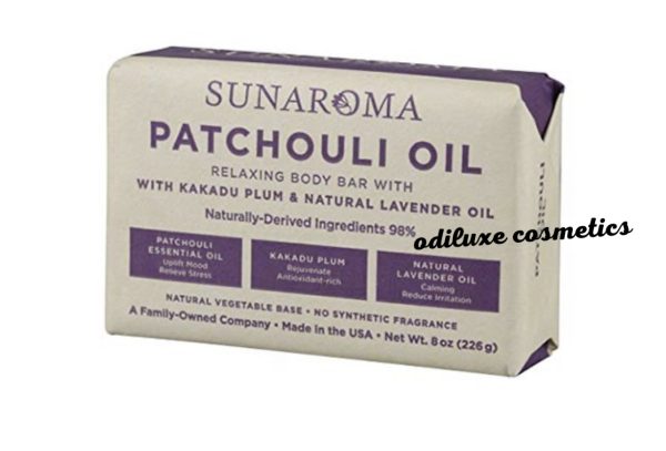 Sunaroma Patchouli Oil Relaxing Body Bar Soap, 8 Oz, 226g (US)