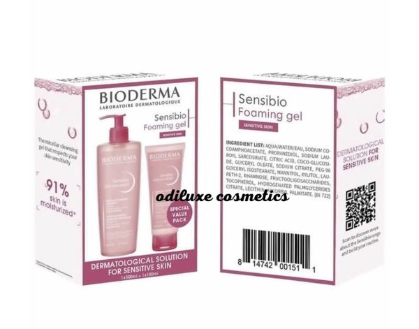 Bioderma Sensibio Foaming Gel Facial Cleanser 2-in-1 Pack (US)