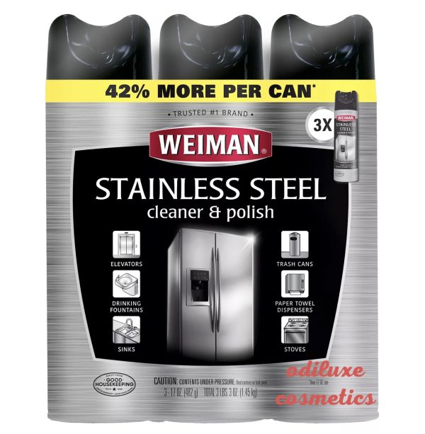 Weiman Stainless Steel Cleaner & Polish 17oz.,3pk. (US)