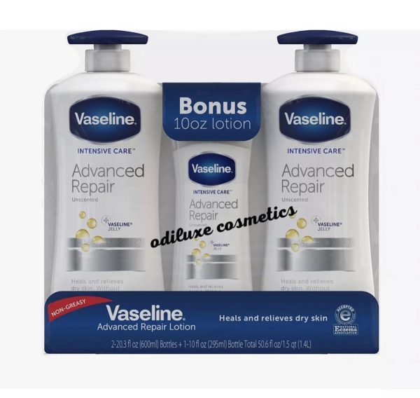 Vaseline Intensive Care Advanced Repair Unscented Healing Moisture Lotion 3 pk (US)