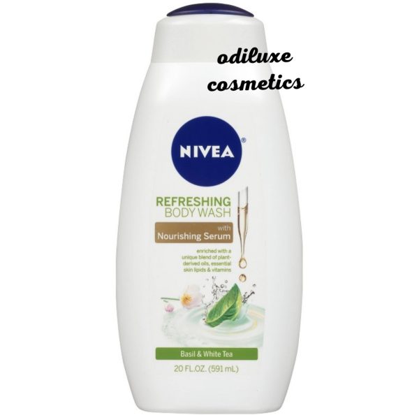 NIVEA Basil & White Tea with Nourishing Serum, Body Wash 20 fl oz / 591ml (US)