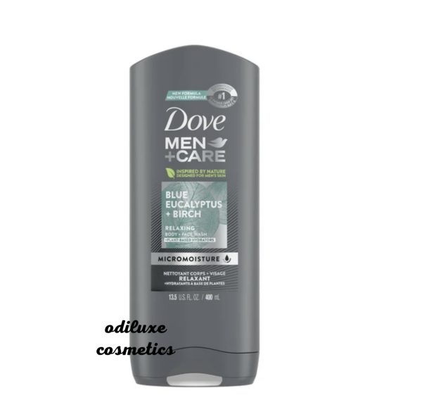 Dove Men+Care Blue Eucalyptus & Birch Relax & Uplift Body Wash – 13.5 fl oz / 400ml (US)