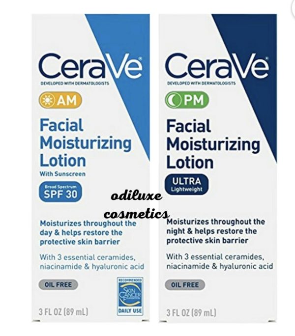 CeraVe Facial Moisturizing Lotion 3oz. AM/PM Bundle (US)