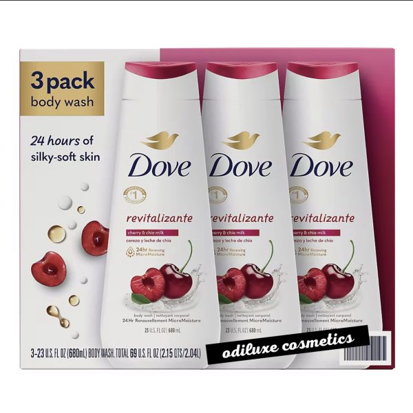 Dove Body Wash Revitalizante Cherry & Chia Milk, 3 ct./23 oz. (US)