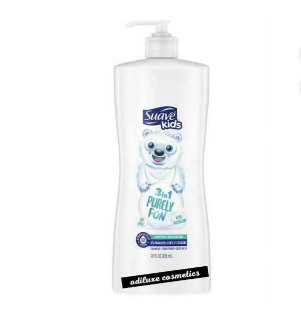 Suave Kids 3-in-1 Shampoo, Conditioner & Body Wash, Purely Fun, 28 fl oz / 828ml (US)