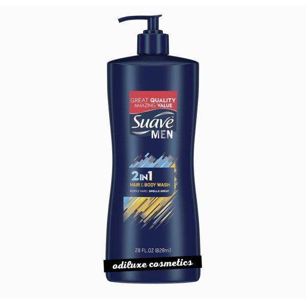 Suave Men 2 in 1 Hair and Body Wash 28 oz / 828ml (US)