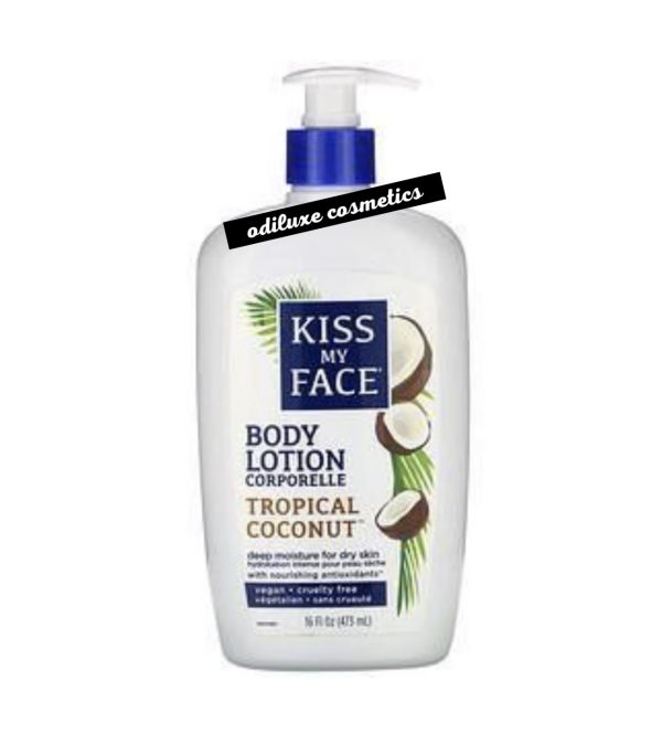 Kiss My Face Body Lotion Vegan Tropical Coconut 16 fl oz / 473 ml (US)