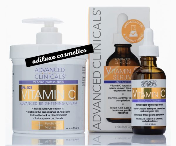 Advanced Clinicals Vitamin C Body Lotion + Potent Vitamin C Serum 2pc Bundle (US)