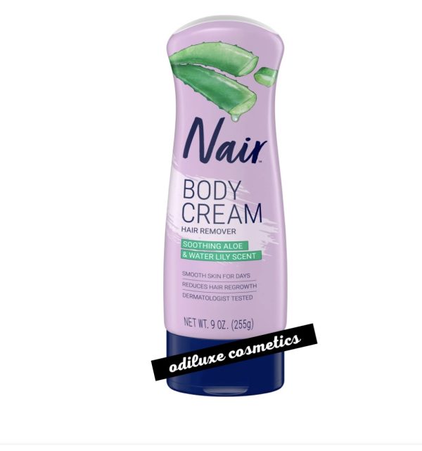 Nair Hair Removal Body Cream, Aloe and Water Lily – 9.0oz (US)